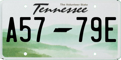 TN license plate A5779E