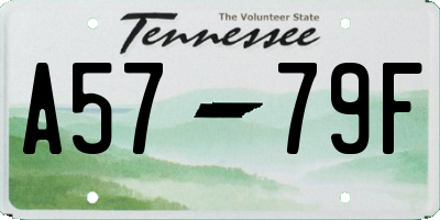 TN license plate A5779F
