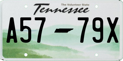 TN license plate A5779X