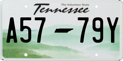 TN license plate A5779Y
