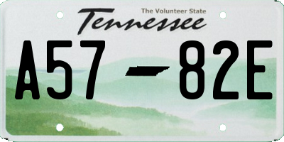 TN license plate A5782E