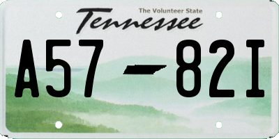 TN license plate A5782I