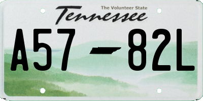 TN license plate A5782L