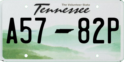 TN license plate A5782P