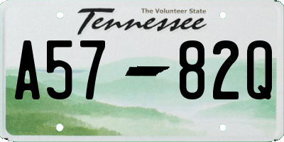 TN license plate A5782Q