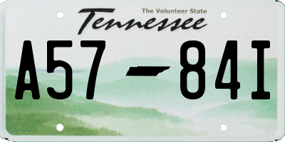 TN license plate A5784I