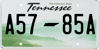 TN license plate A5785A