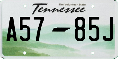 TN license plate A5785J