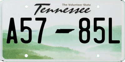 TN license plate A5785L