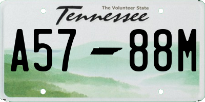 TN license plate A5788M