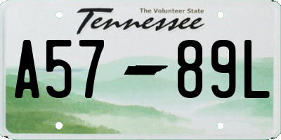 TN license plate A5789L