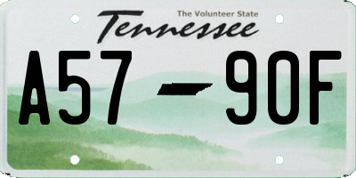 TN license plate A5790F