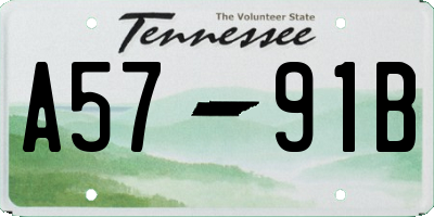TN license plate A5791B