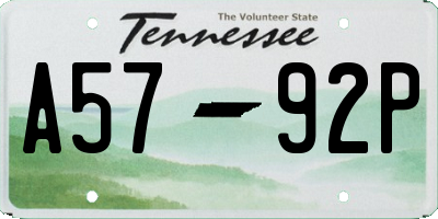 TN license plate A5792P