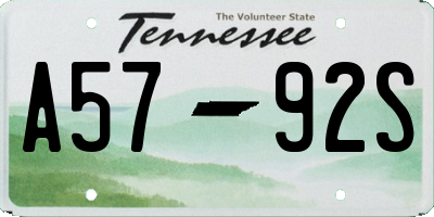 TN license plate A5792S