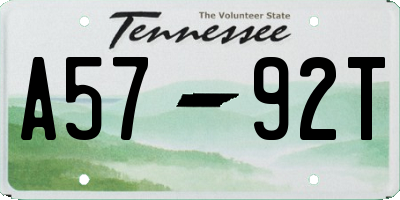 TN license plate A5792T