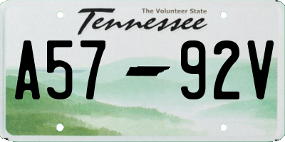 TN license plate A5792V