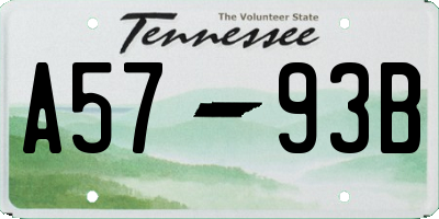 TN license plate A5793B