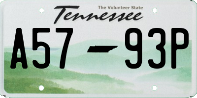 TN license plate A5793P