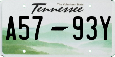 TN license plate A5793Y