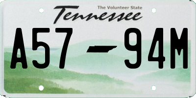 TN license plate A5794M