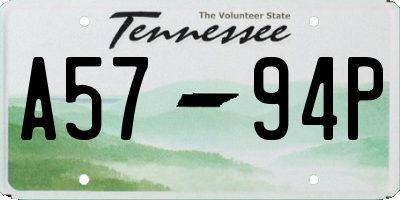 TN license plate A5794P