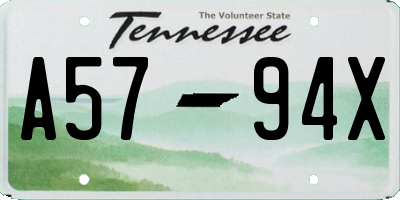 TN license plate A5794X