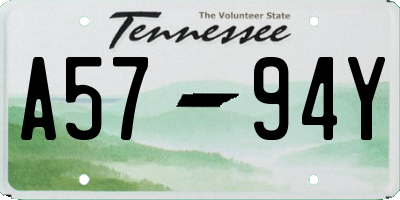 TN license plate A5794Y