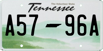 TN license plate A5796A