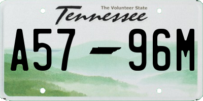 TN license plate A5796M