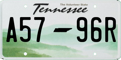 TN license plate A5796R