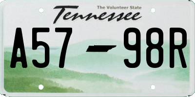 TN license plate A5798R