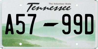 TN license plate A5799D