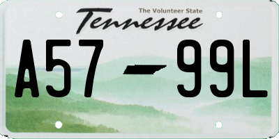 TN license plate A5799L
