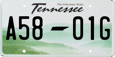 TN license plate A5801G