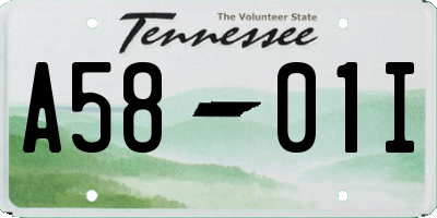 TN license plate A5801I