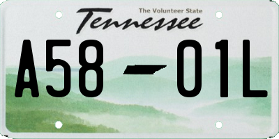 TN license plate A5801L