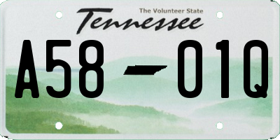 TN license plate A5801Q