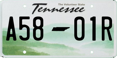 TN license plate A5801R