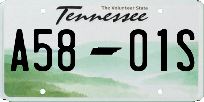 TN license plate A5801S