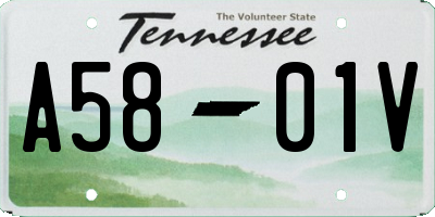 TN license plate A5801V