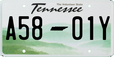TN license plate A5801Y