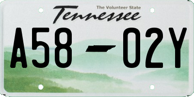 TN license plate A5802Y