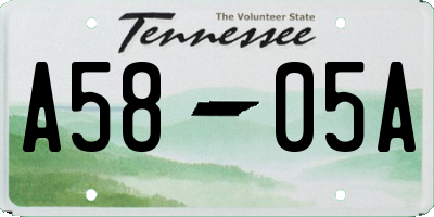TN license plate A5805A