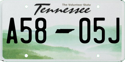 TN license plate A5805J