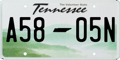 TN license plate A5805N