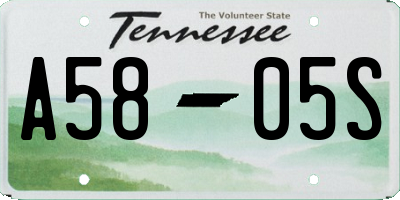 TN license plate A5805S