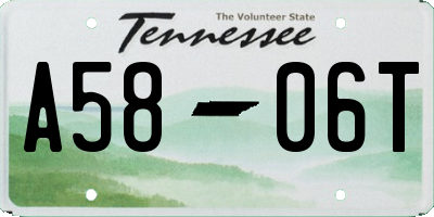 TN license plate A5806T