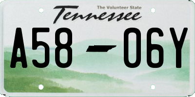 TN license plate A5806Y