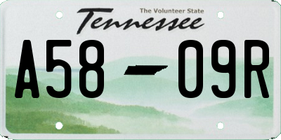 TN license plate A5809R